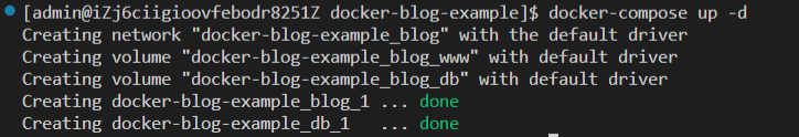 docker-compose up -d