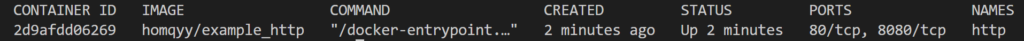 docker ps